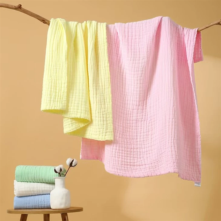 6-layer Solid Color Gauze Cotton Towel