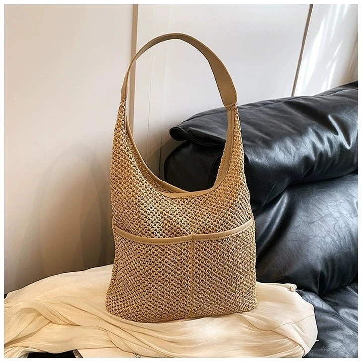 Woven Straw Shoulder Bags